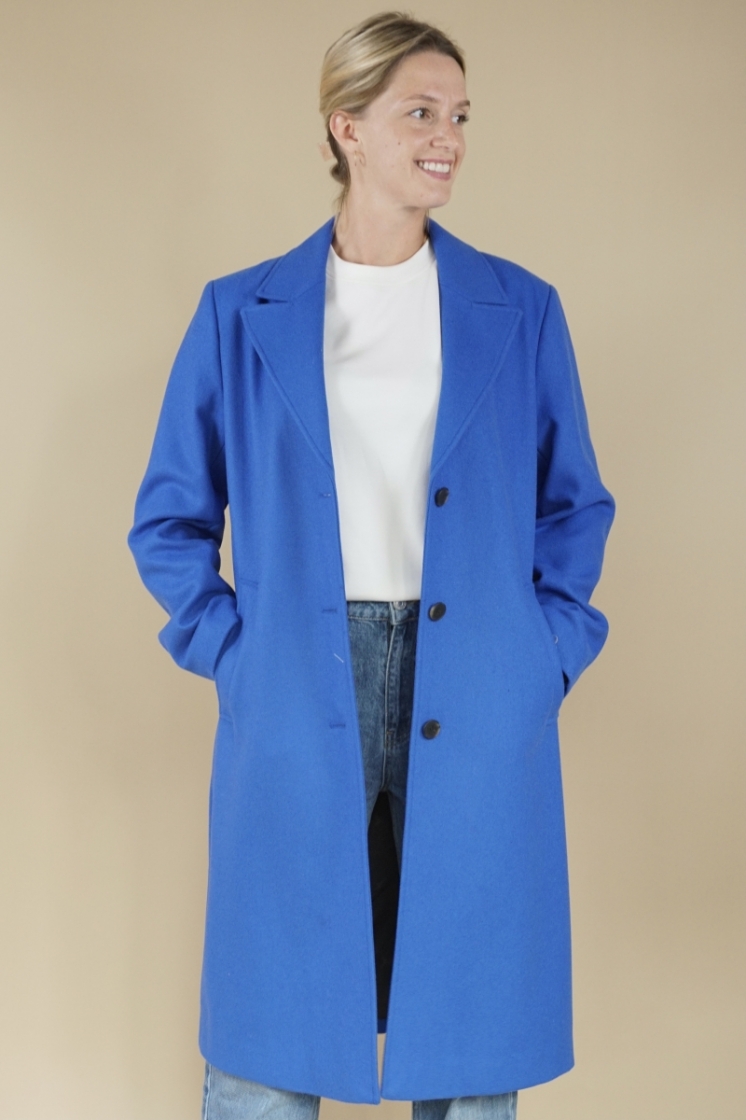 SlfAlma wool coat Nebulas Blue