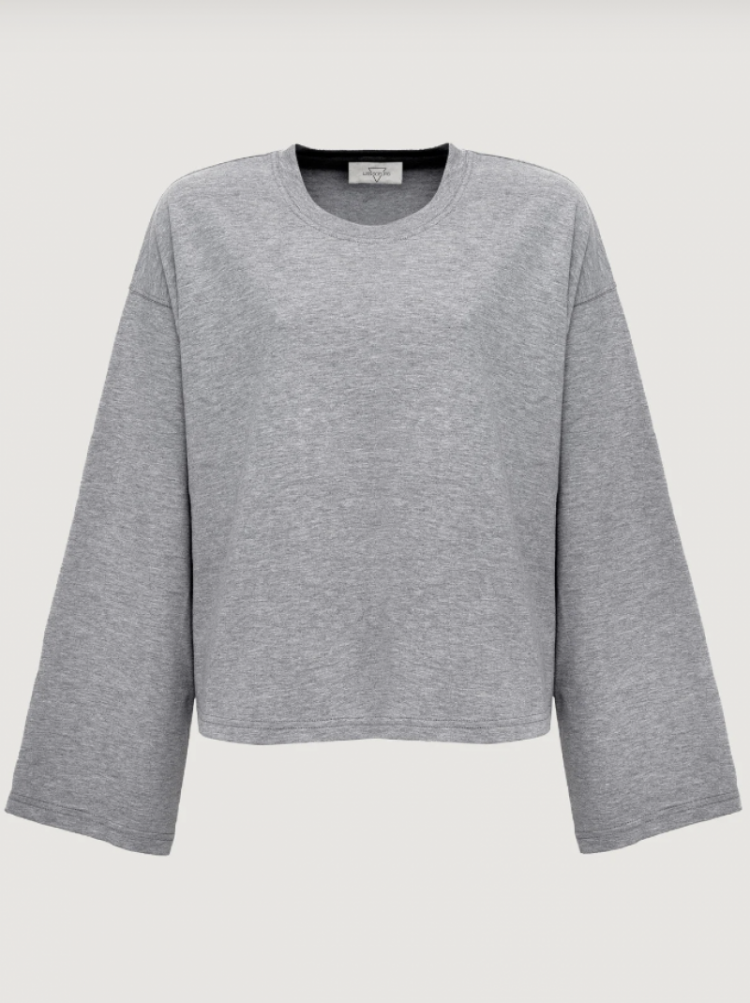 Aline LS t-shirt Grey Melange
