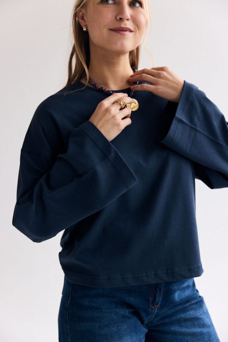Aline LS t-shirt Navy