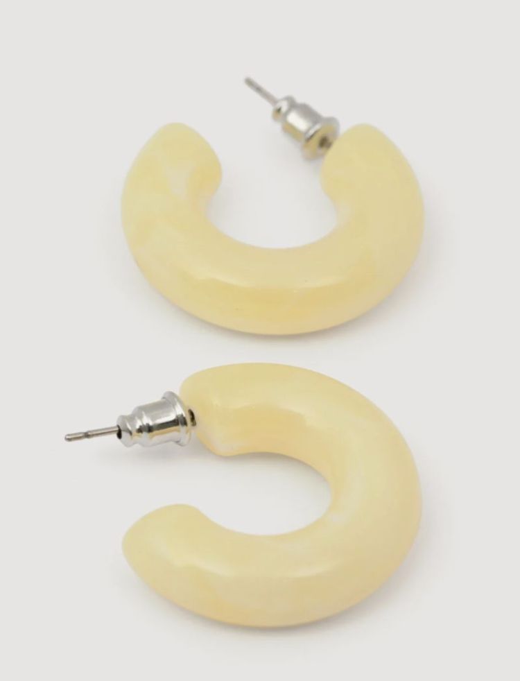 Melany Resin Earring Set Yellow
