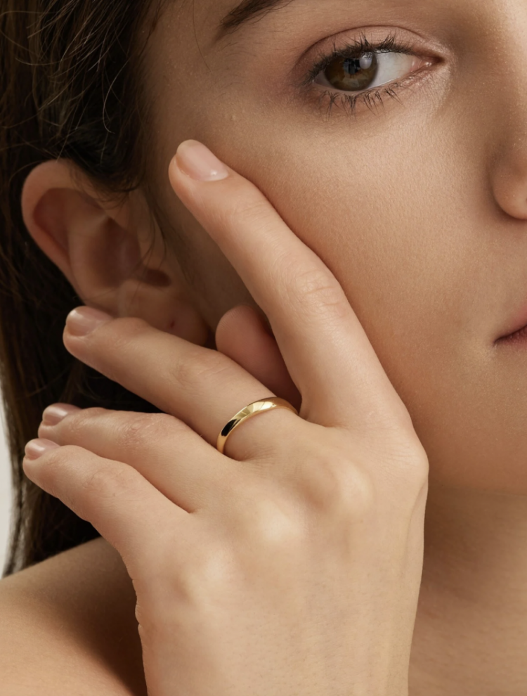 Ginette flowy ring Gold