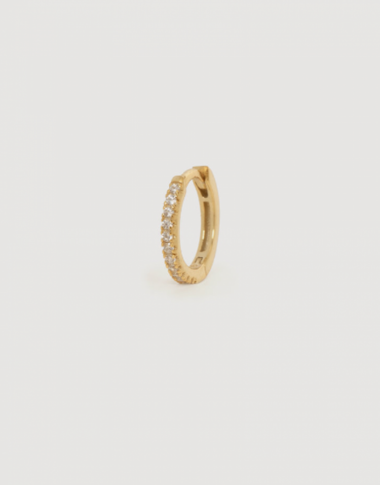 Oorbel Jeanne Midi Strass Gold