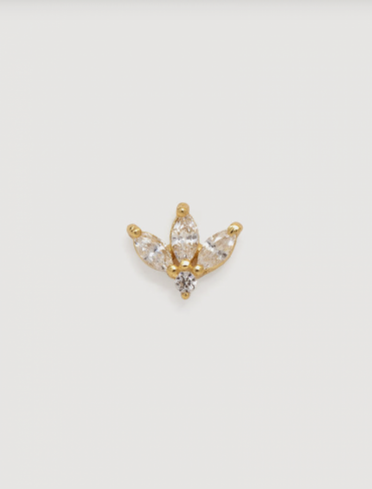 Oorbel Jolie Triple Leaf Gold