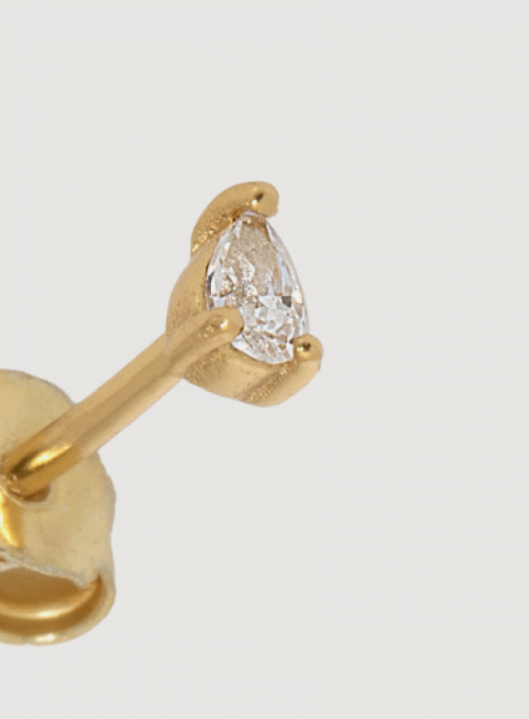 Oorbel Jolie Pear Strass  Gold 
