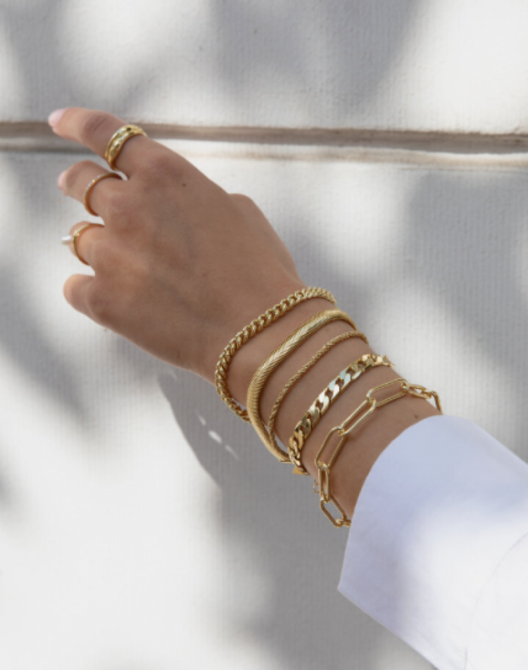Mara bracelet big Gold