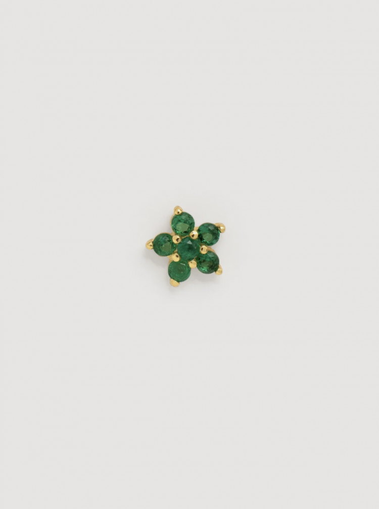 Oorbel Jolie Flower Strass Green