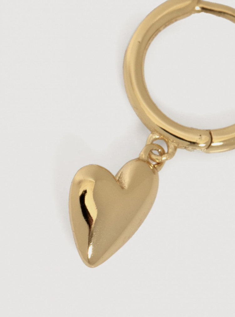 Jeanne Heart Earring Gold
