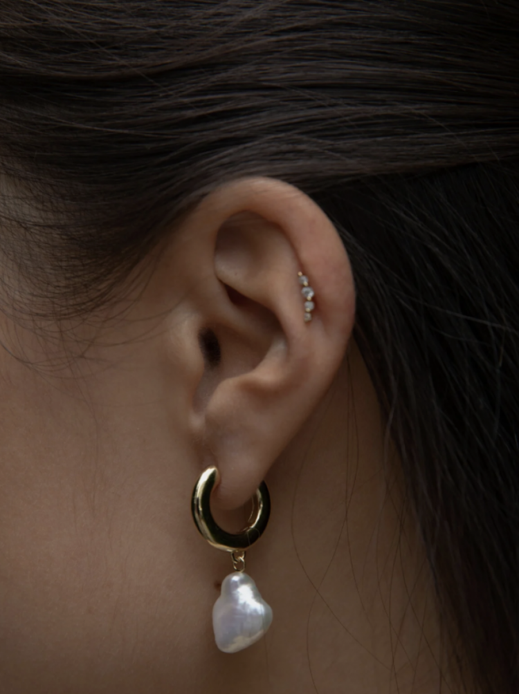 Oorbel Jazz Pearl Gold
