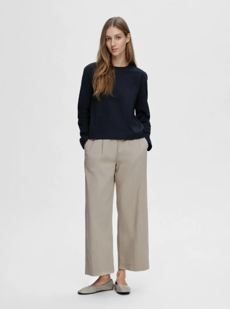 Slfessential ls boxy tee noos Dark Sapphire