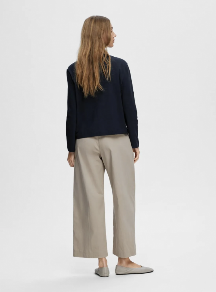 Slfessential ls boxy tee noos Dark Sapphire