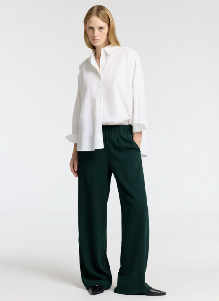 Slftinni relaxed mw wide pant Scarab