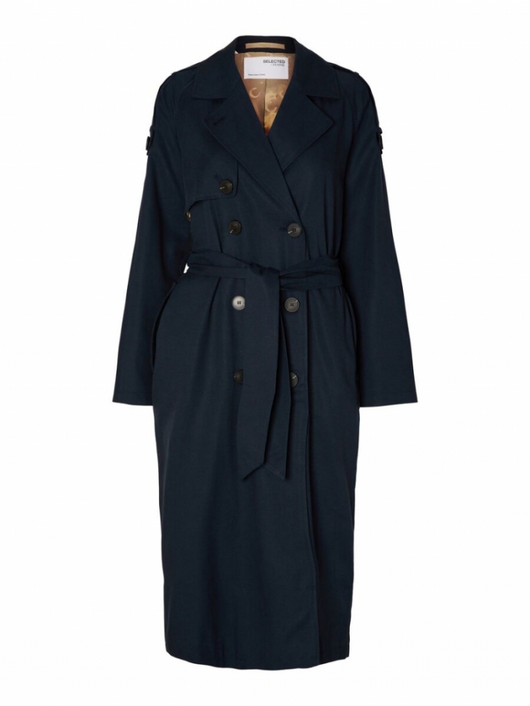 SlfNew Bren LS trench coat Dark Sapphire
