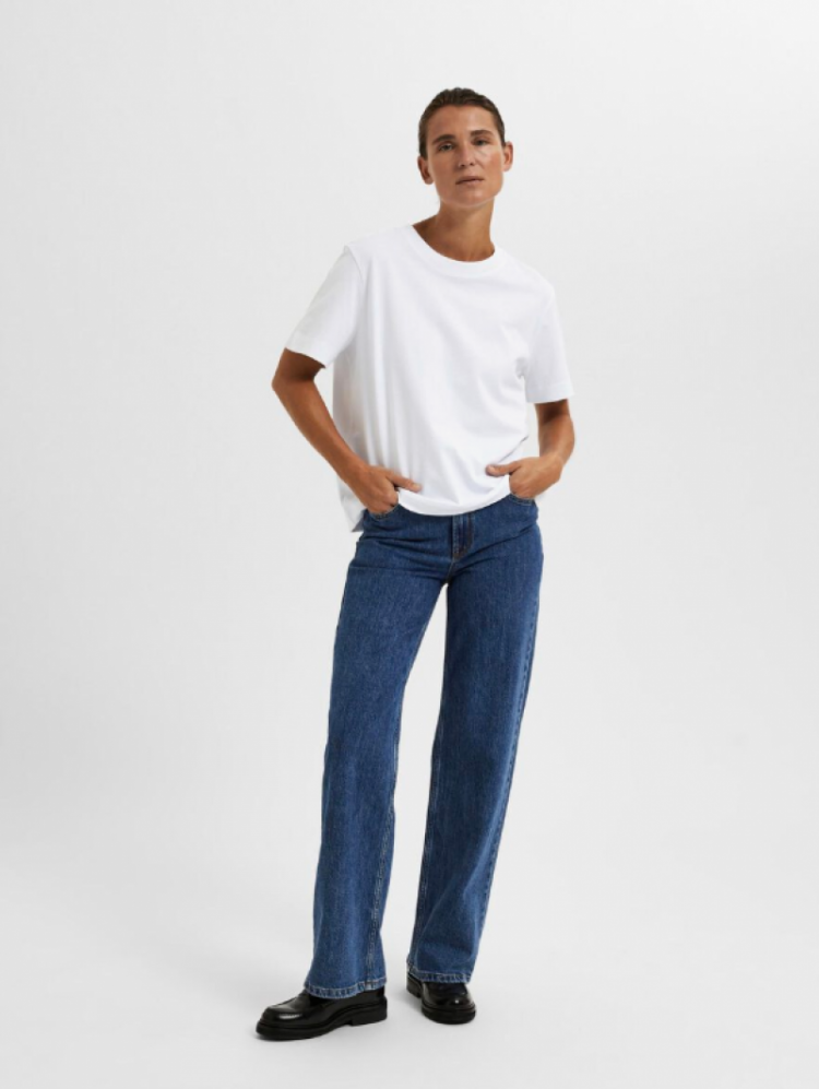 SlfEssential SS Boxy tee bright white