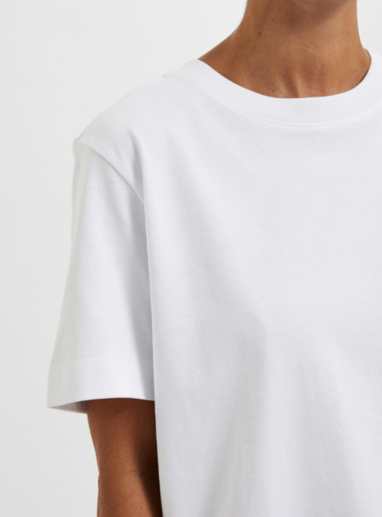 SlfEssential SS Boxy tee bright white