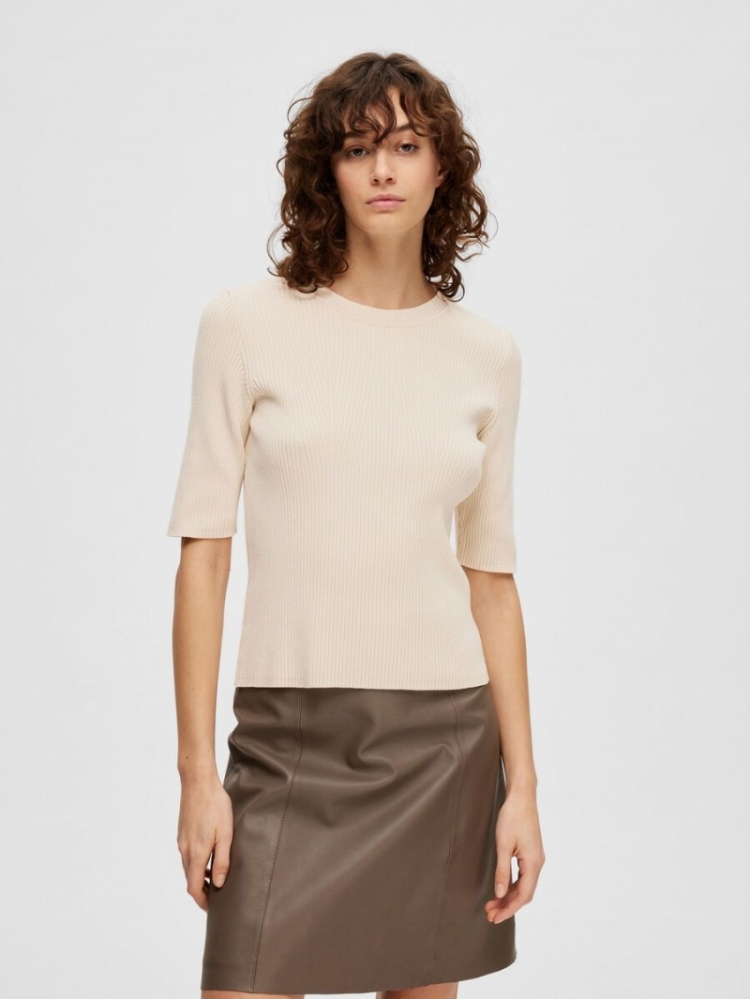 SlfElinna new ss knit top Birch