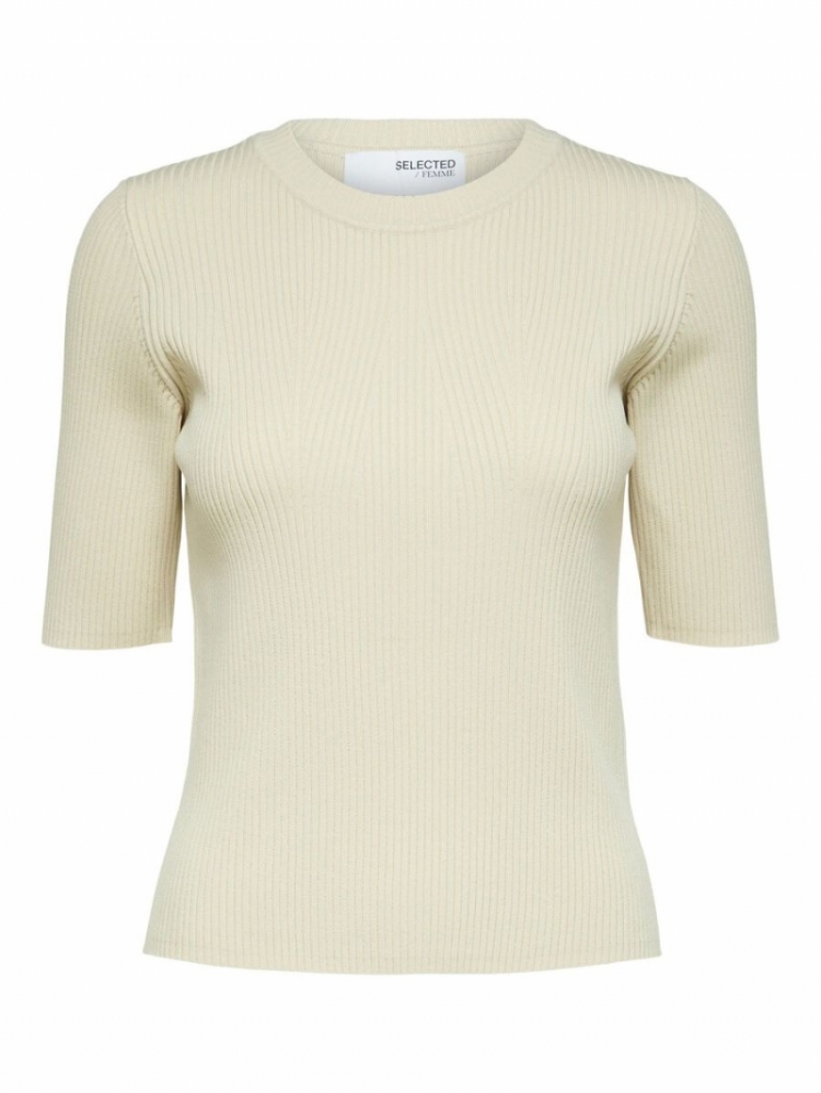SlfElinna new ss knit top Birch 