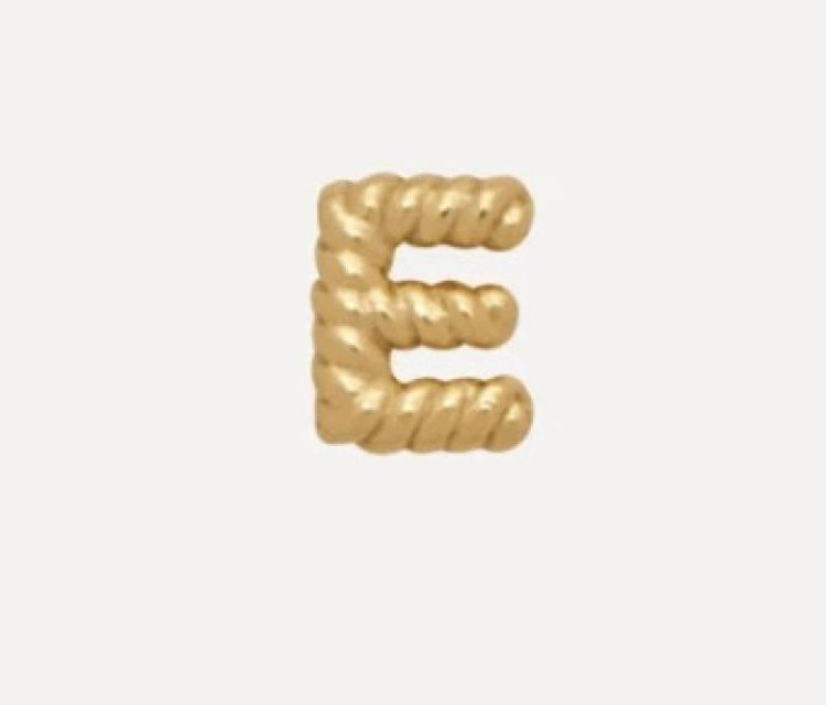 Oorbel Jolie  initial E Gold
