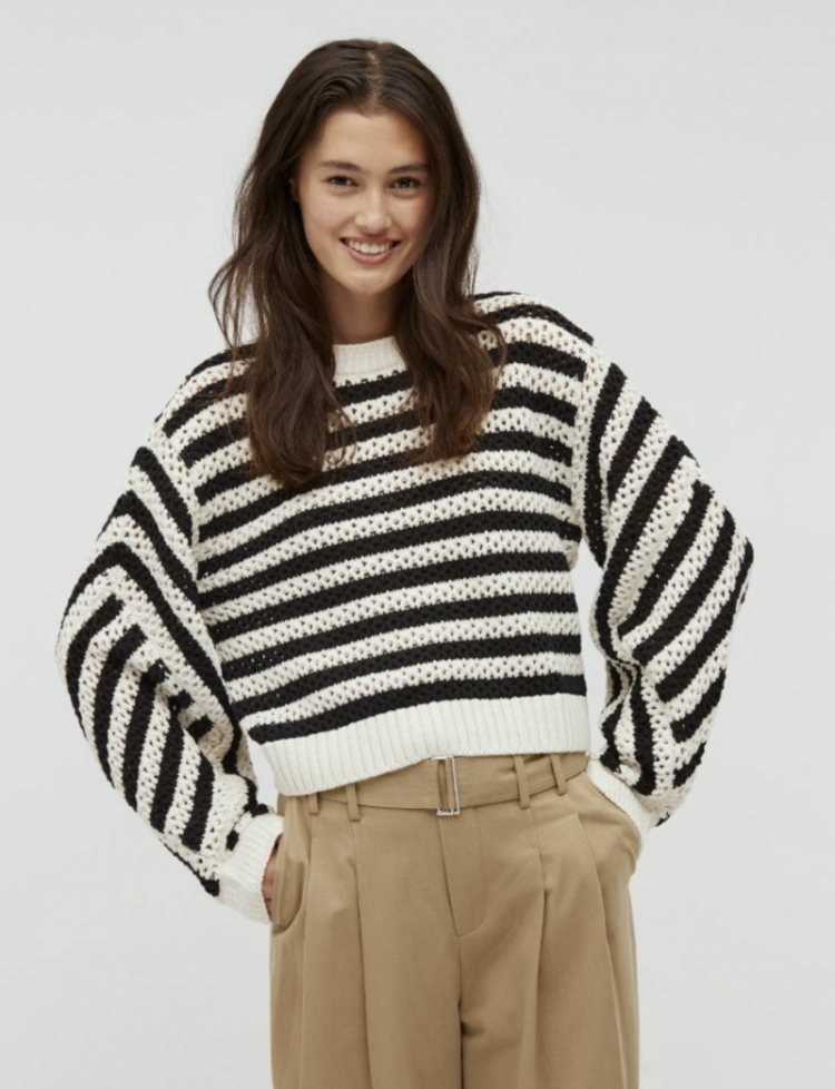 Atarah Kylo stripe knit Black/Sugar str
