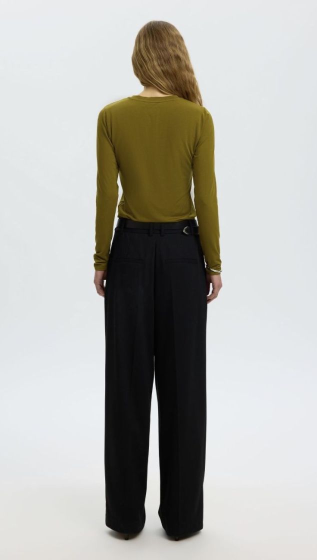 Slfmanja LS o-neck noos Fir green