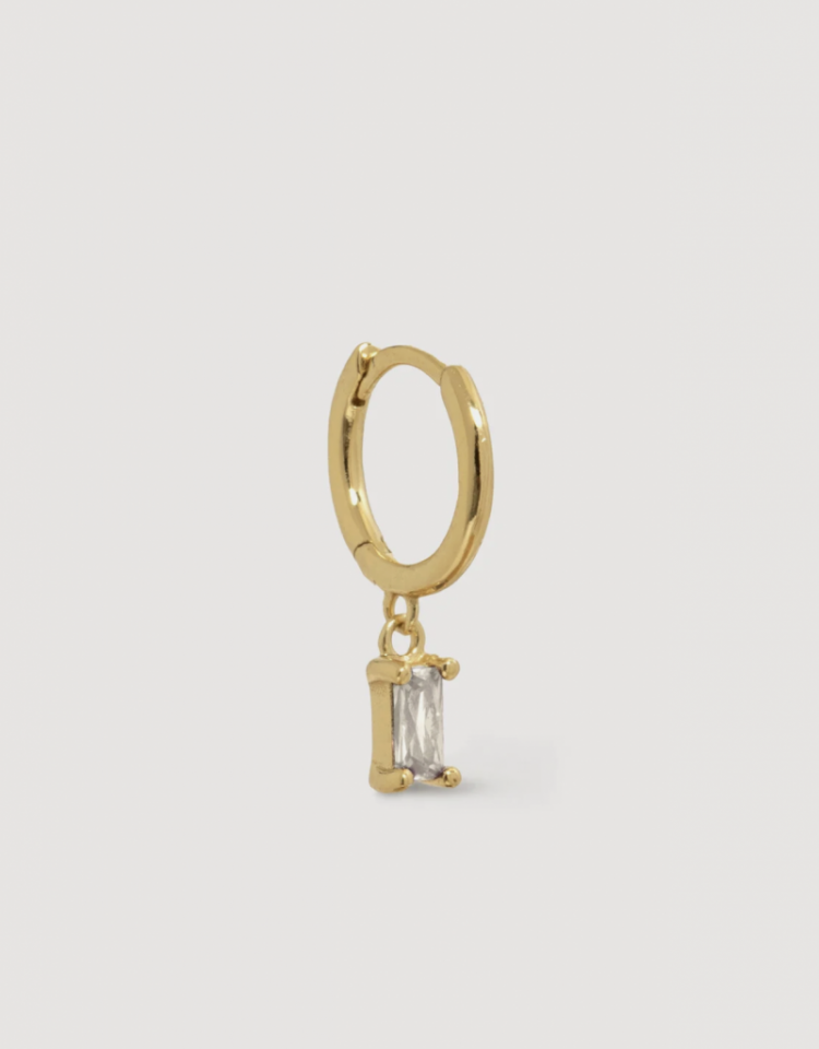 Oorbel Jeanne hanging bag. Gold