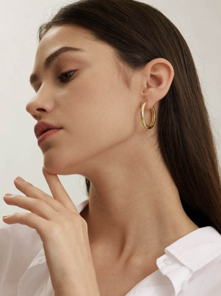 Fara large hoops set earring gold