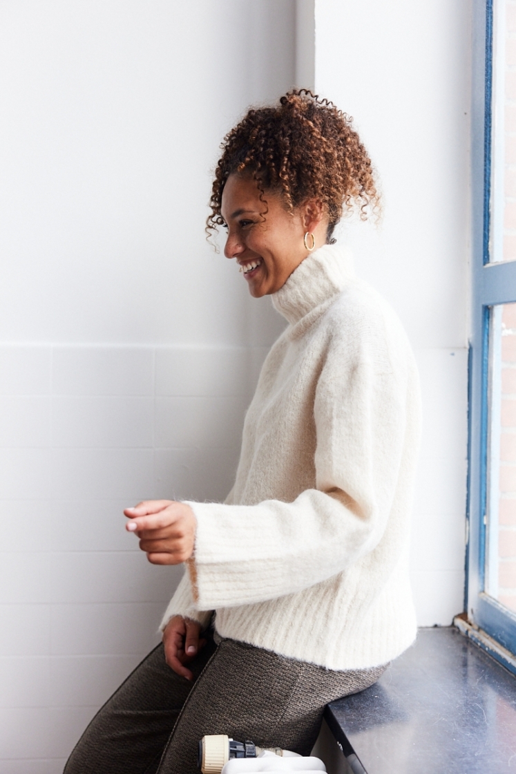 slfgabella ls knit high neck n birch