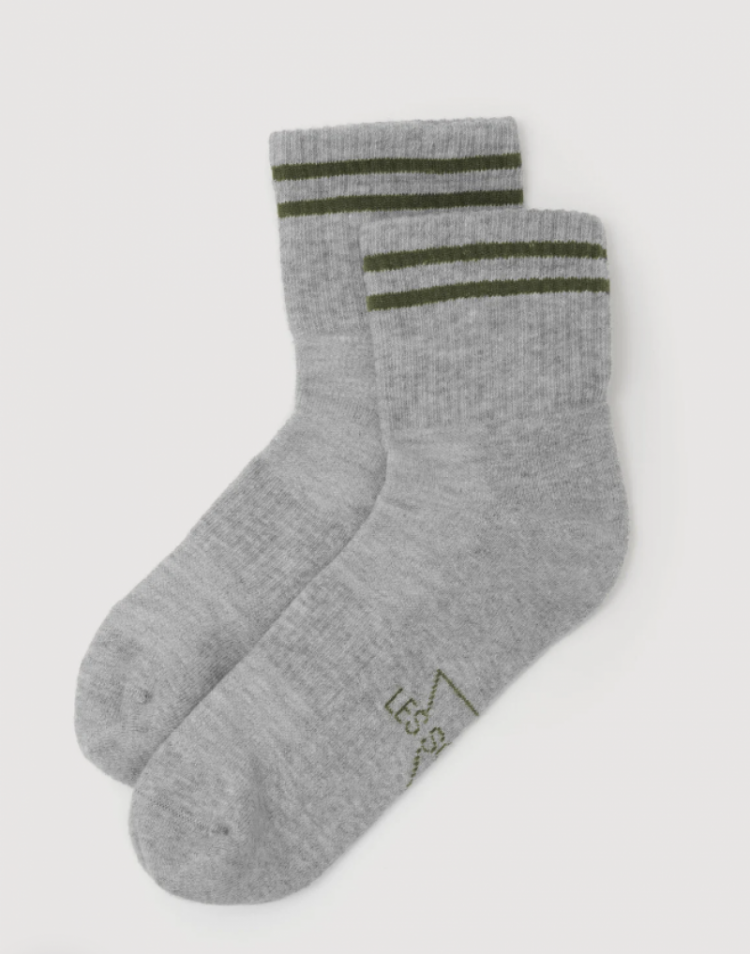 Socks stripes Light Grey mela