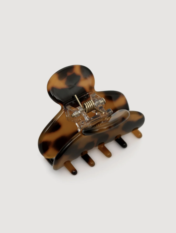 Haarclip rond maat XS Dark Tortue