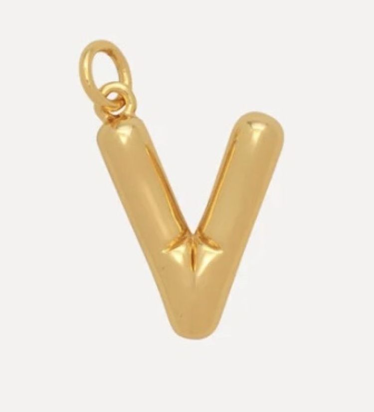 Balloon Letter V Gold