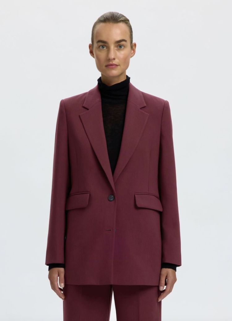 Slfrita LS relaxed blazer mel  Twany port mela