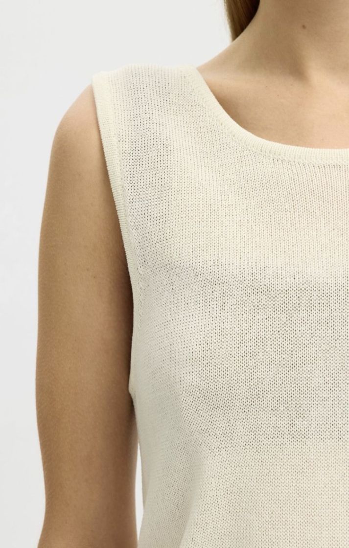 Slfmoon sus sl knit top Birch