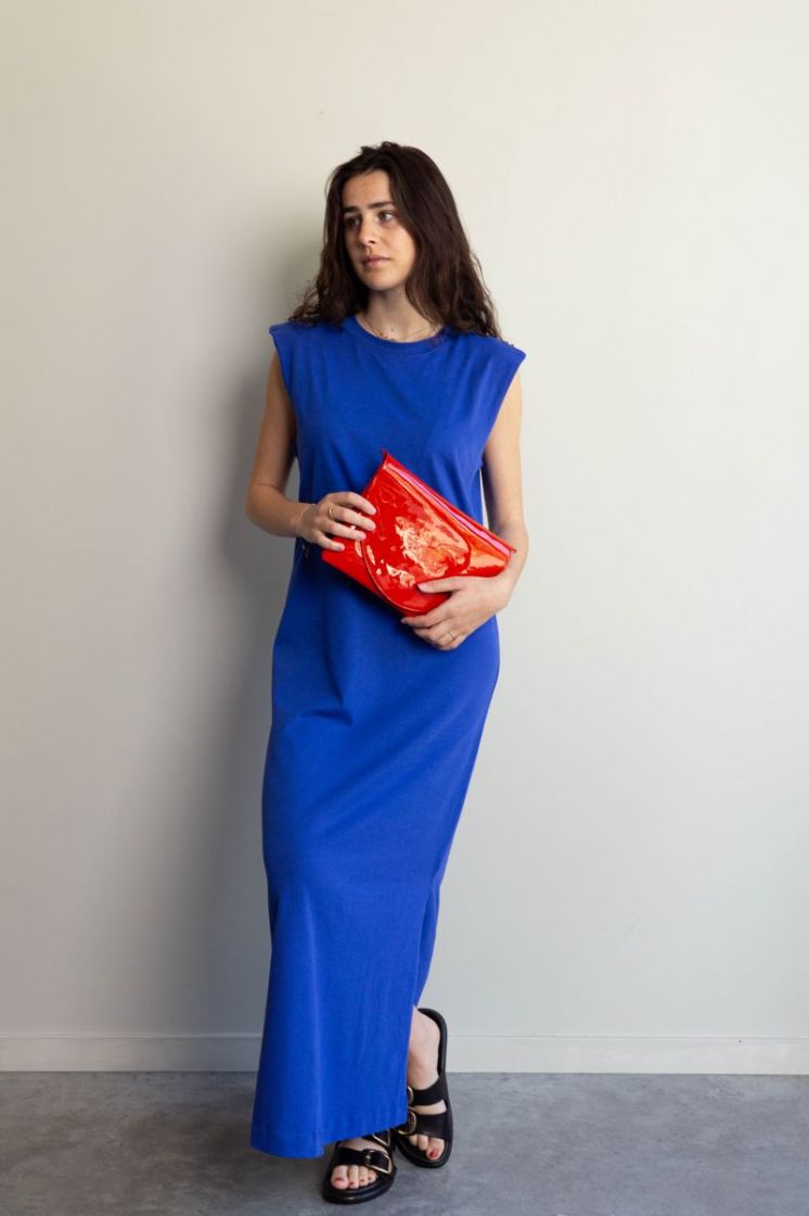 Slfhalley SL Shoulderpad dress dazzling blue