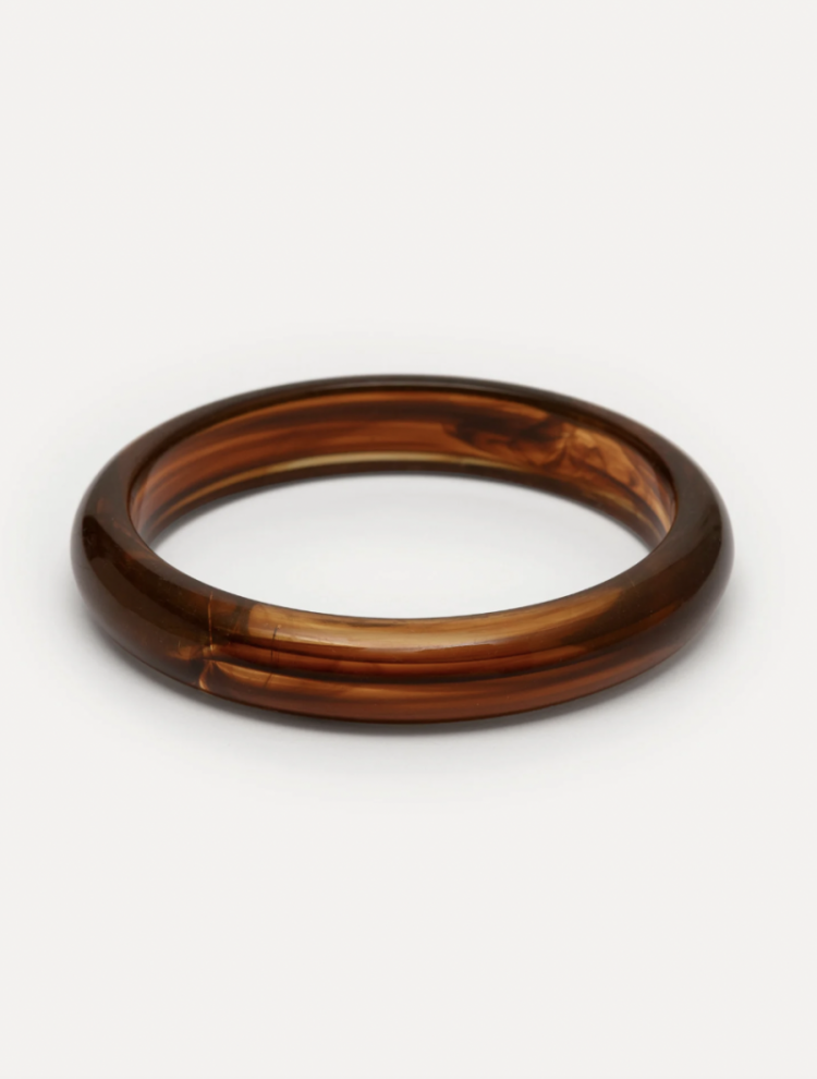 Resin Bangle Round  Bruin