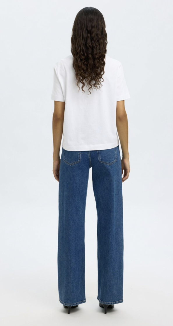Slfwide kori jeans Medium Blue Den