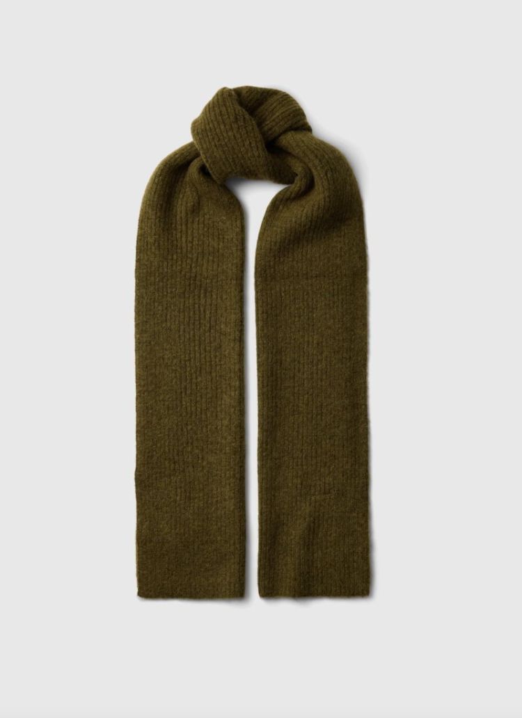 SLFLULU WOOLBLEND NARROW KNIT Fir green melan