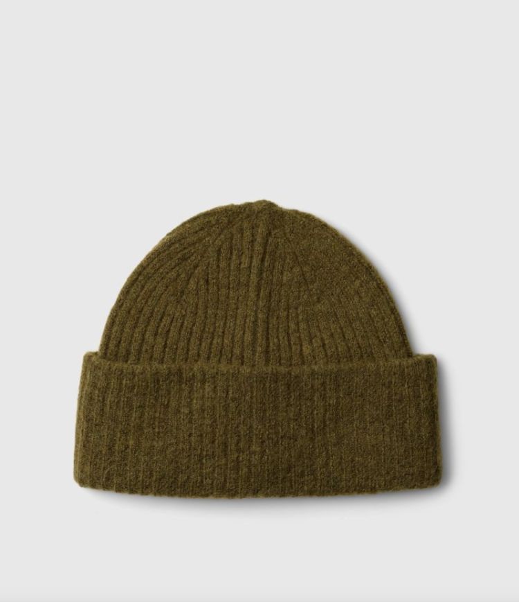 SLFLulu Wool Blend knit Beanie Fir green melan