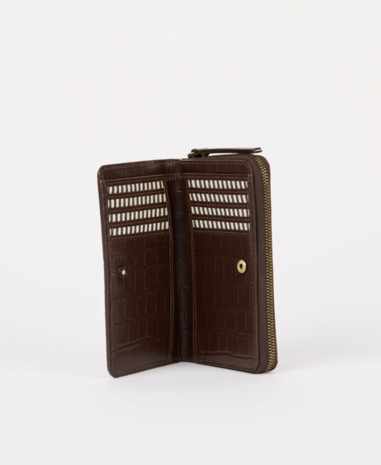 Jett wallet Chocolate Croco