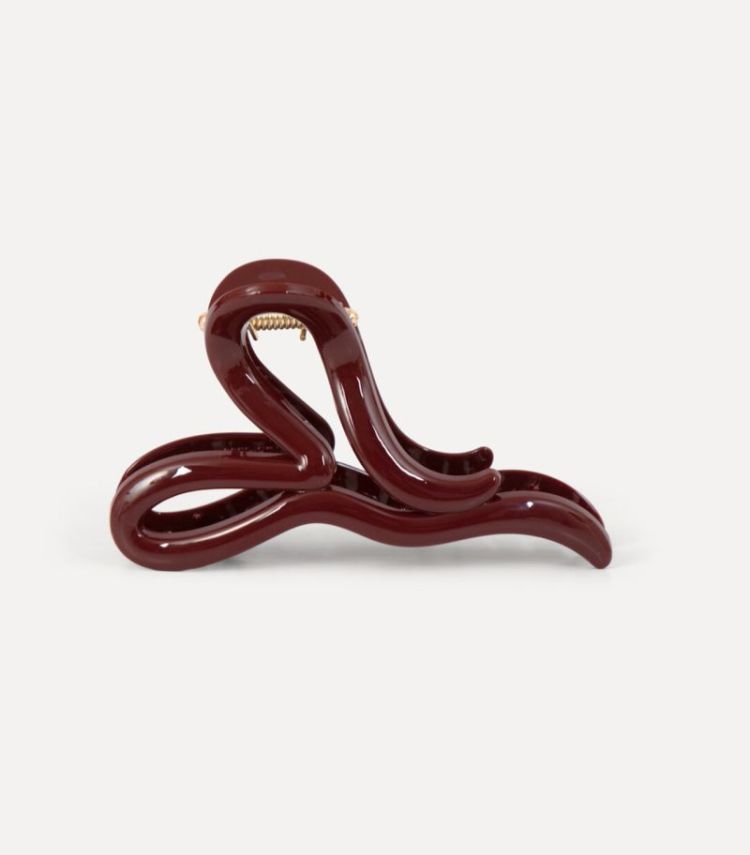 Resin haarspeld flowy Burgundy
