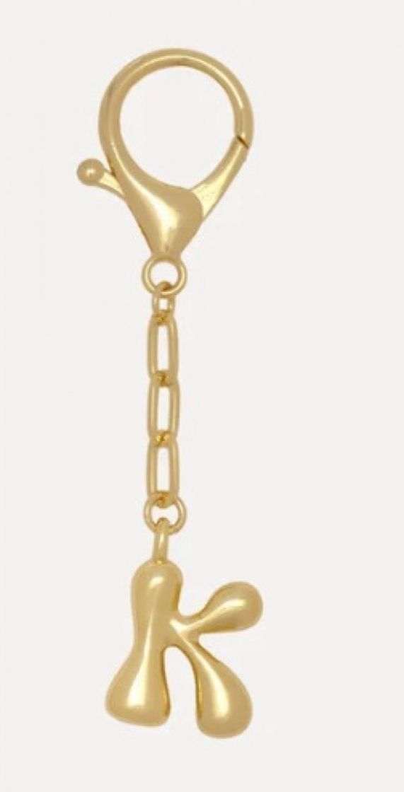 Sleutelhanger Balloon letter K Gold