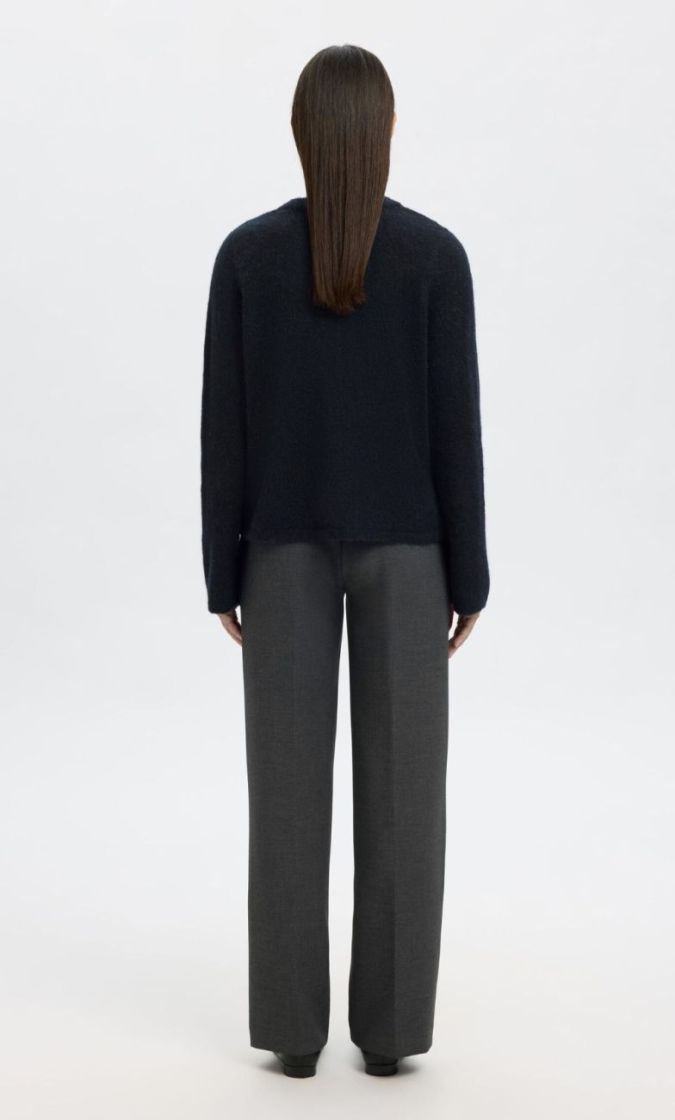 Slwlulu new LS knit cardigan Dark sapphire