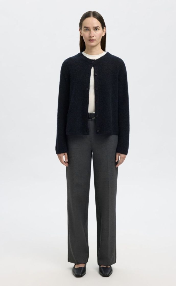 Slwlulu new LS knit cardigan Dark sapphire