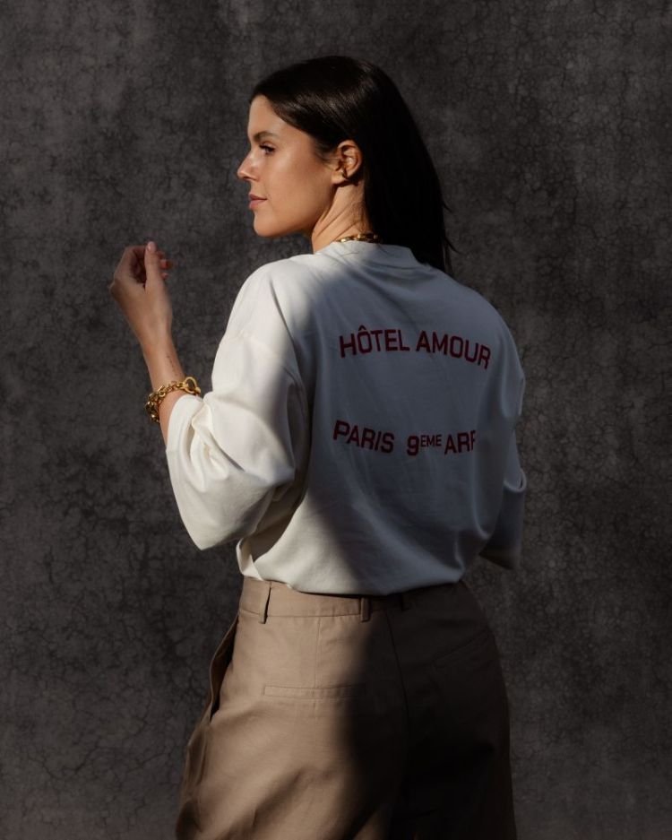 Slfboxy lia ss hotel amour tee Egret