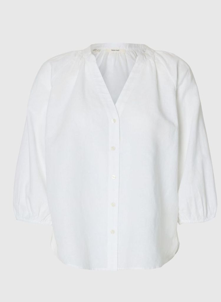 Slwcleo-alberta linnen blend Bright White