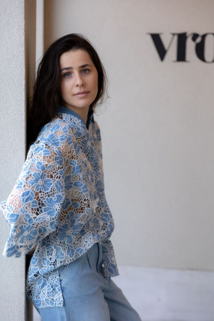 Lace shirt Grey