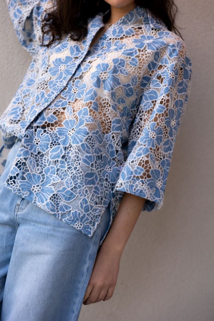 Lace shirt Grey