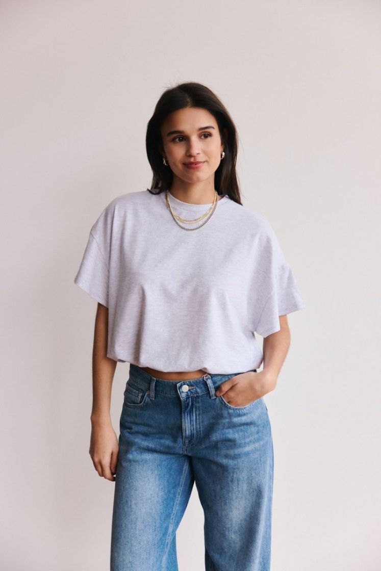 Raffa t-shirt  White melange