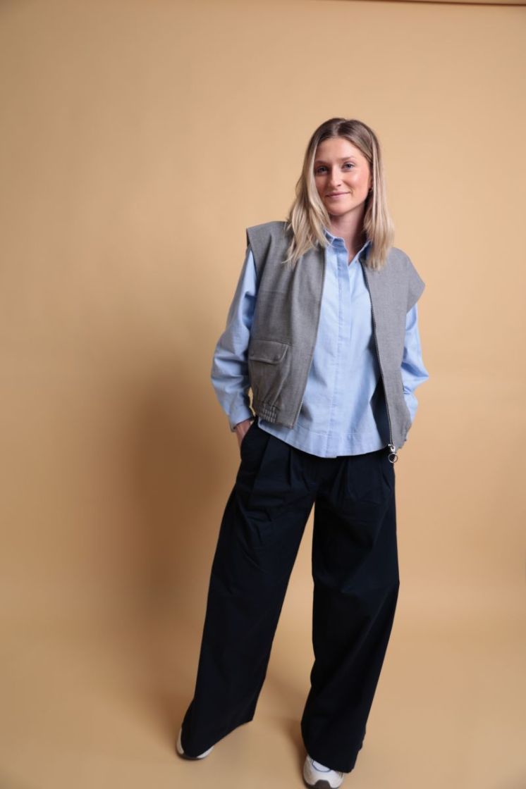 Marina Tailored Waistcoat Mid Grey Melang