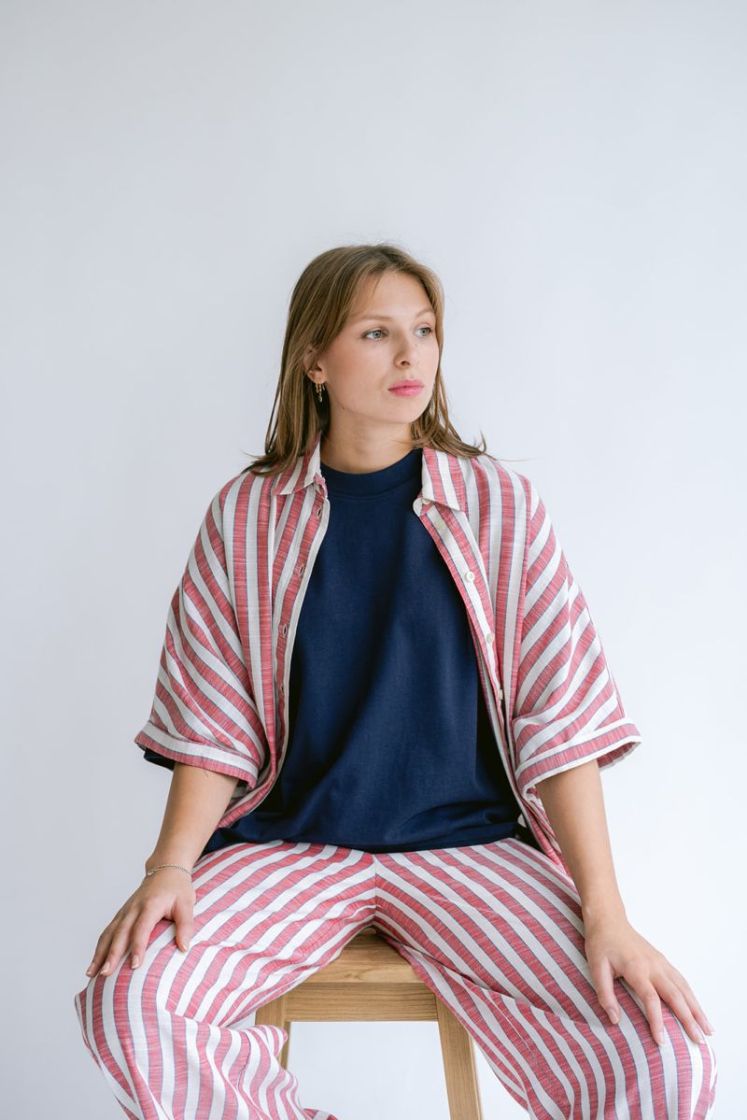 Sam Pants  Red blue stripe