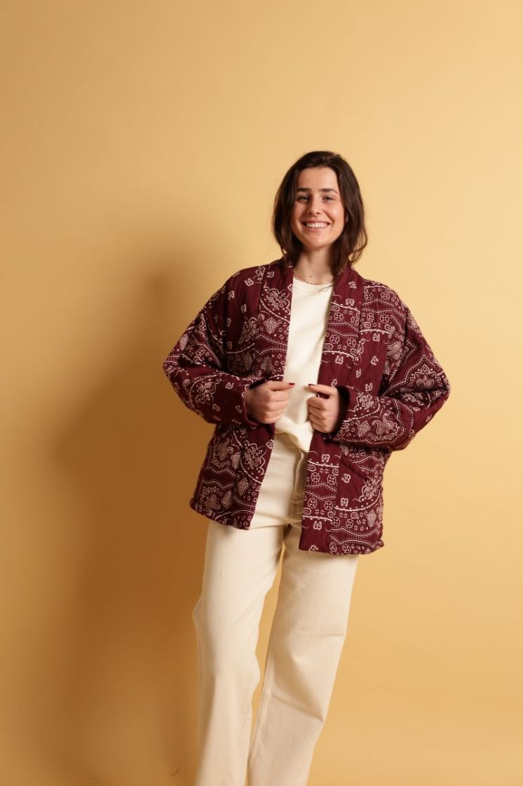 Veste Kimono  Bordeaux