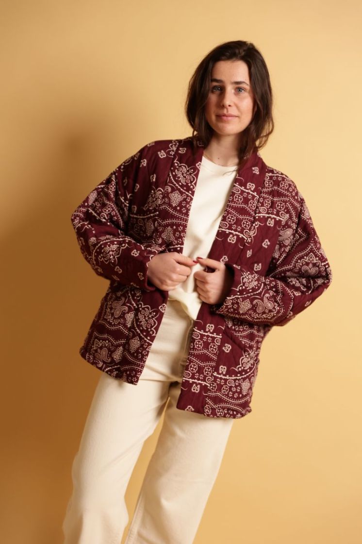Veste Kimono  Bordeaux